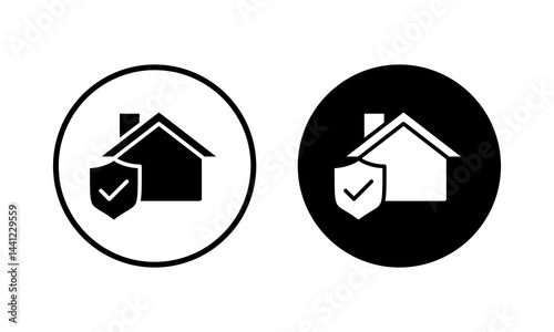 home insurance icon vector illustration. home protection sign and symbol