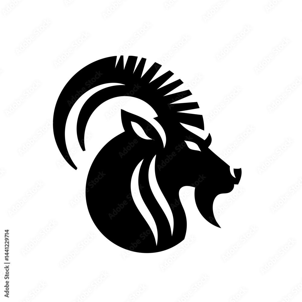 Fototapeta premium Markhor Symbol Icon Logo
