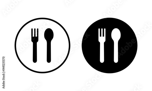 spoon and fork icon vector illustration. spoon, fork and knife icon vector. restaurant sign and symbol