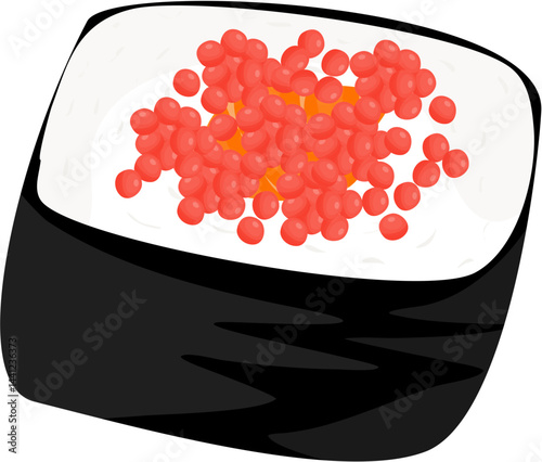 Hand drawn japanese food sushi vector photo
