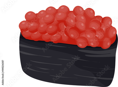 Japanese food sushi illustration