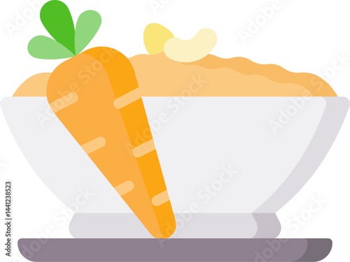 gajar illustration on a white background     