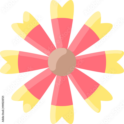 gallardia illustration on a white background     
