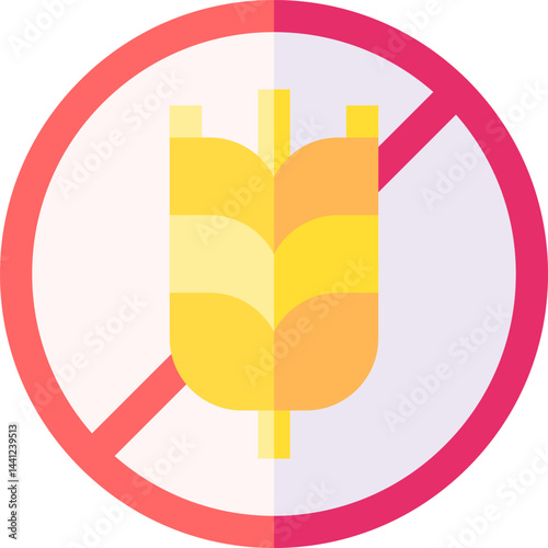 gluten free illustration on a white background     