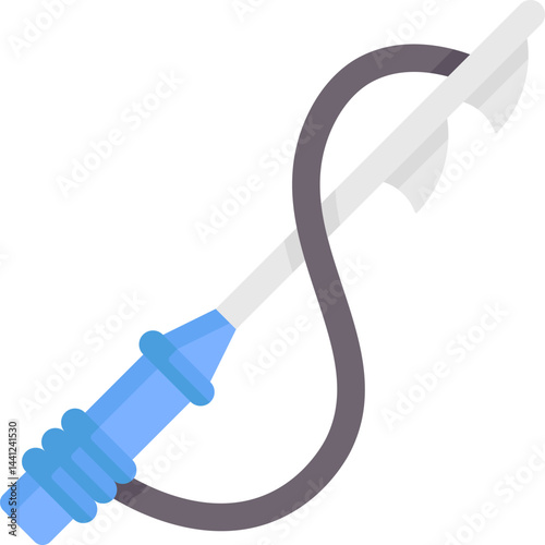 harpoon illustration on a white background     