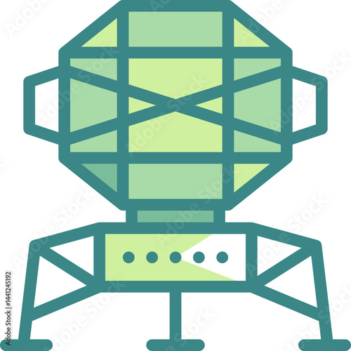 lander illustration on a white background    