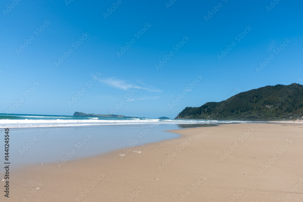 Pauanui ocean beach wide sandy expanse