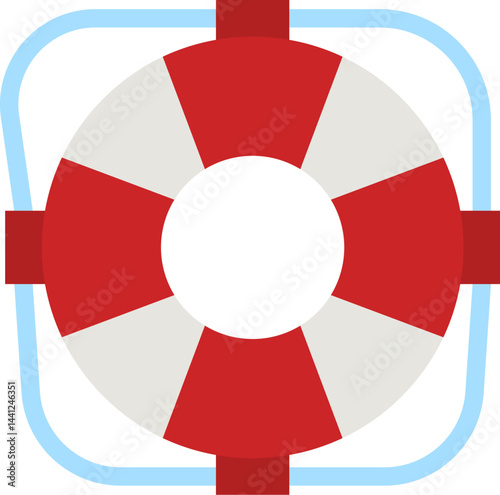 lifesaver illustration on a white background     