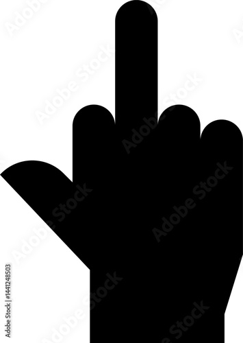 middle finger illustration on a white background     