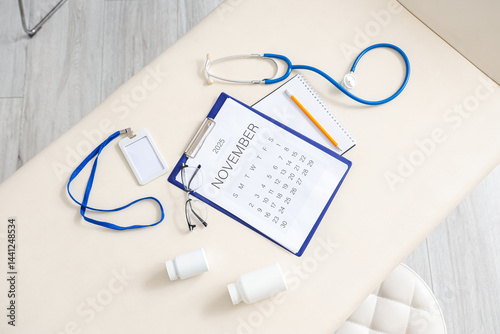 Calendar with doctor's supp...