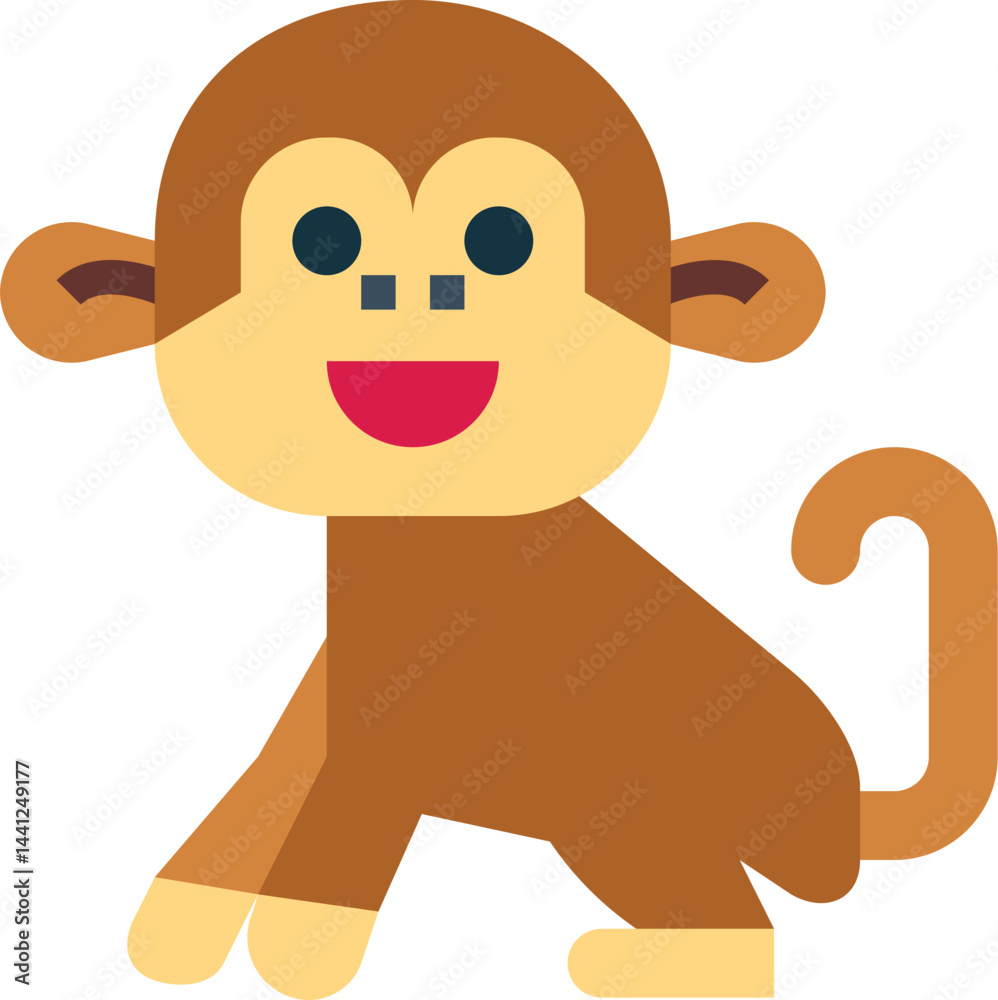 Obraz premium monkey illustration on a white background 