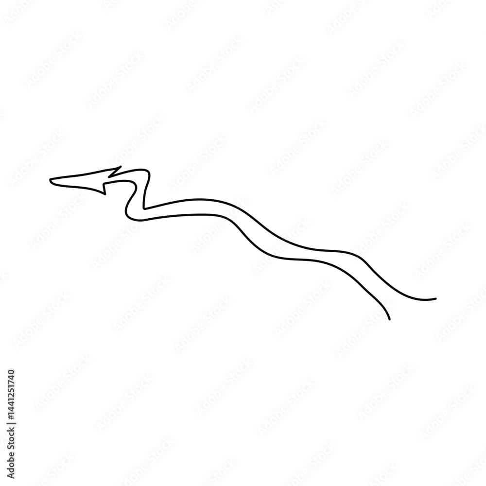 Continuous one line drawing of road direction sign arrows Continuous one line drawing of road direction sign arrows