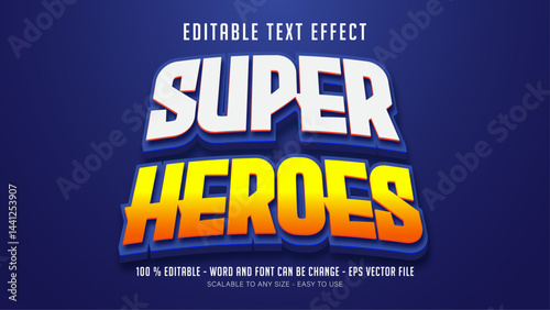 super heroes editable text effect