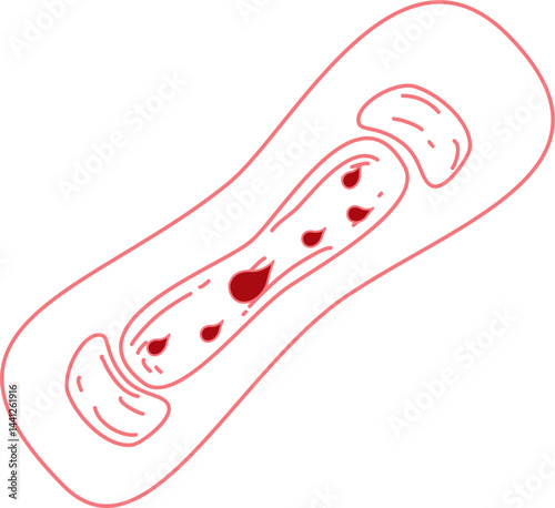 Girls menstruation pad vector