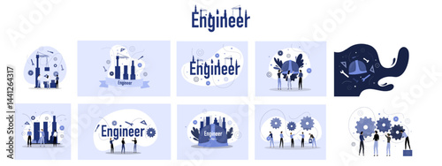 engineer day illustration vector design for day of engineer event vector