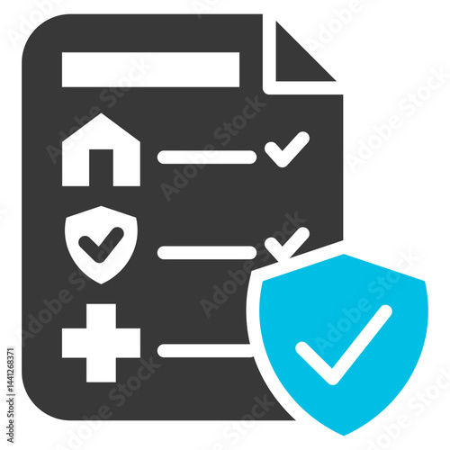 Preparedness Glyph Blue Grey Icon