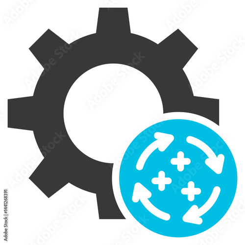 Recovery Glyph Blue Grey Icon