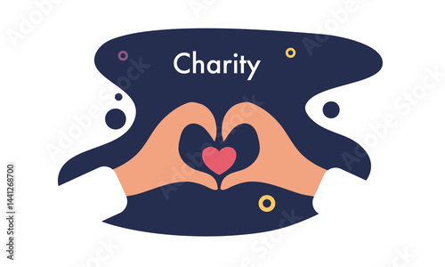 International day of charity hand drawn background vector design illustration