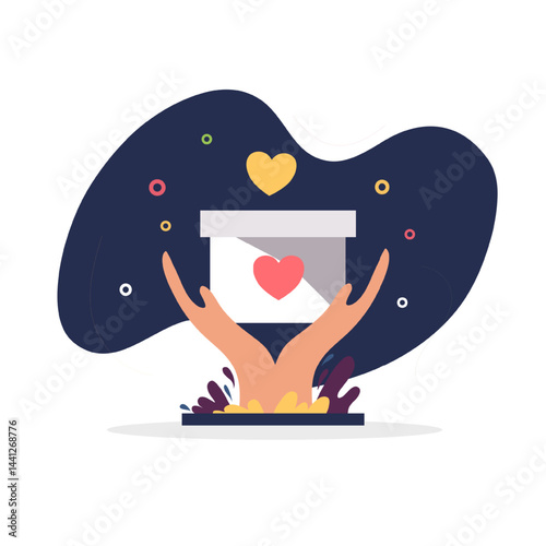 International day of charity hand drawn background vector design illustration