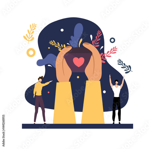 International day of charity hand drawn background vector design illustration