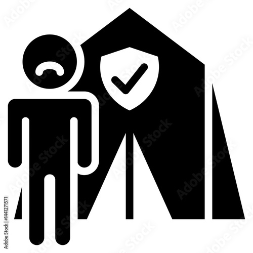 Refugee Glyph Icon
