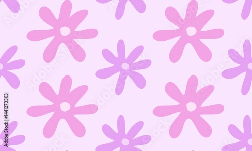 Fototapeta Naklejka Na Ścianę i Meble -  flowers simple pattern seamless background botanical