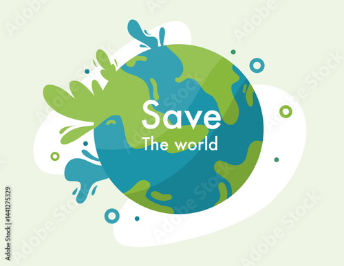 earth vector design for ozone and earth day event