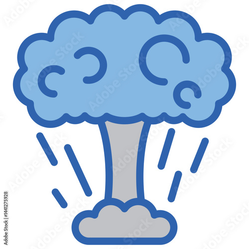 Destruction Blue White Icon