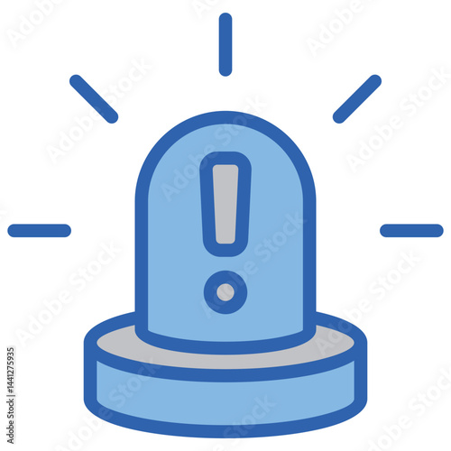 Emergency Blue White Icon