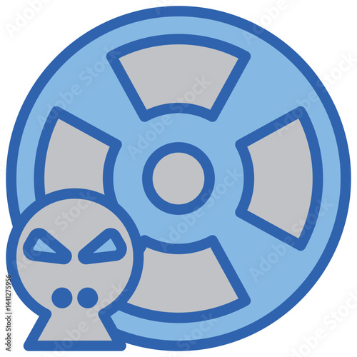 Hazard Blue White Icon