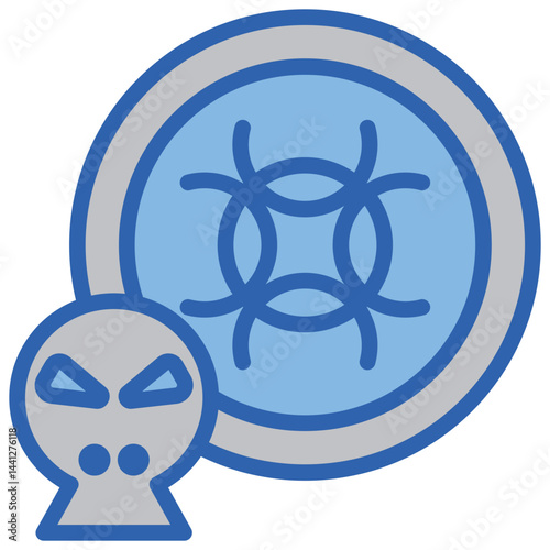 Toxic Blue White Icon