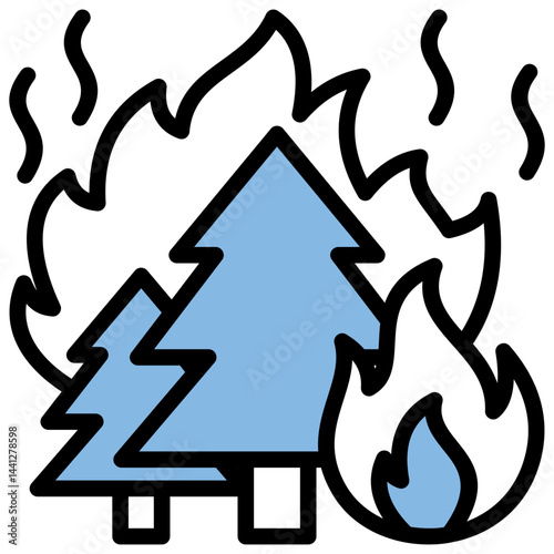 Wildfire Blue Black Icon