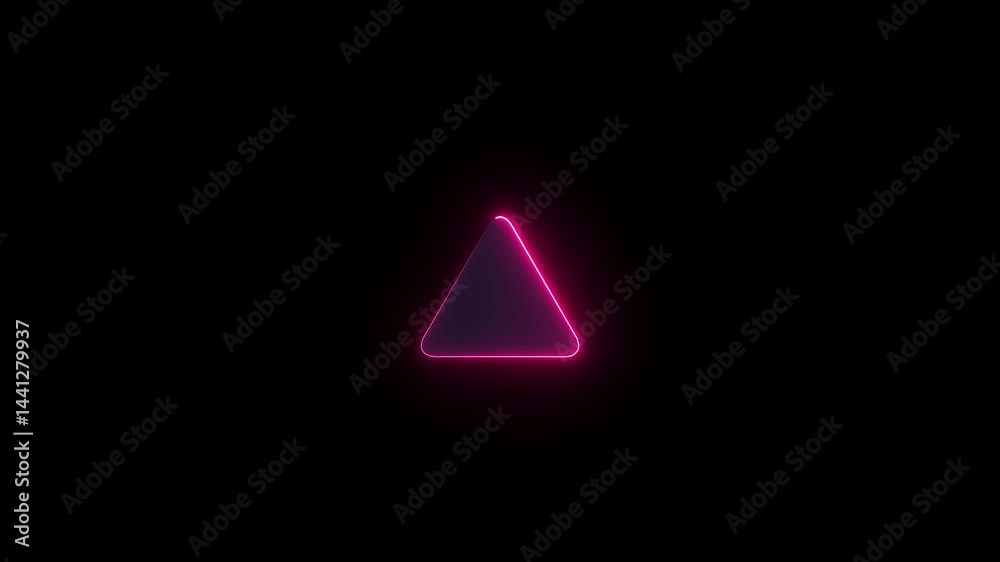 Warning attention icon animation glowing neon red green color danger signal stop error risk sign symbol on black background. Attention Sign Neon Style, Design Elements, 4k video. Warning attention icon animation glowing neon red green color danger signal stop error risk sign symbol on black background. Attention Sign Neon Style, Design Elements, 4k video.