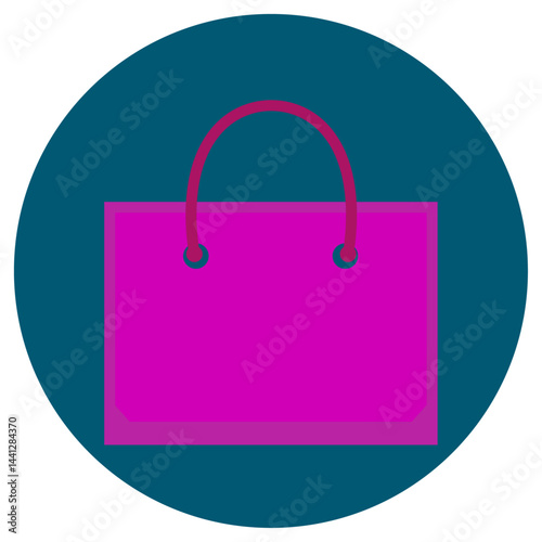 Stylish pink shopping bag vector design perfect for online sale, fashion promos, and commercial use. Ideal for packaging, retail, or gift concepts. Isolated, modern, reusable, and ready to sell.