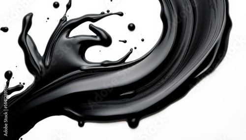 a thick smear of glossy black paint 