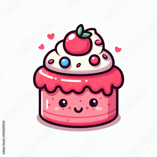 chocolate cake vector illustration
