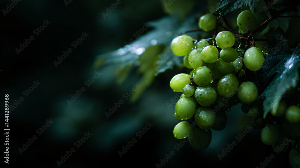 Green Grapes Cluster
