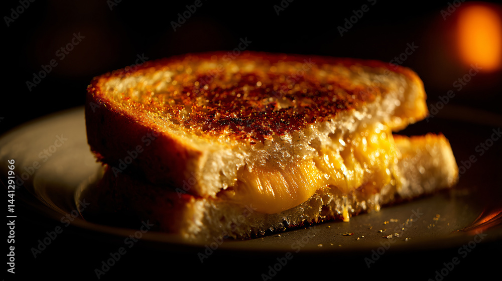 Grilled cheese sandwich, perfectly toasted.