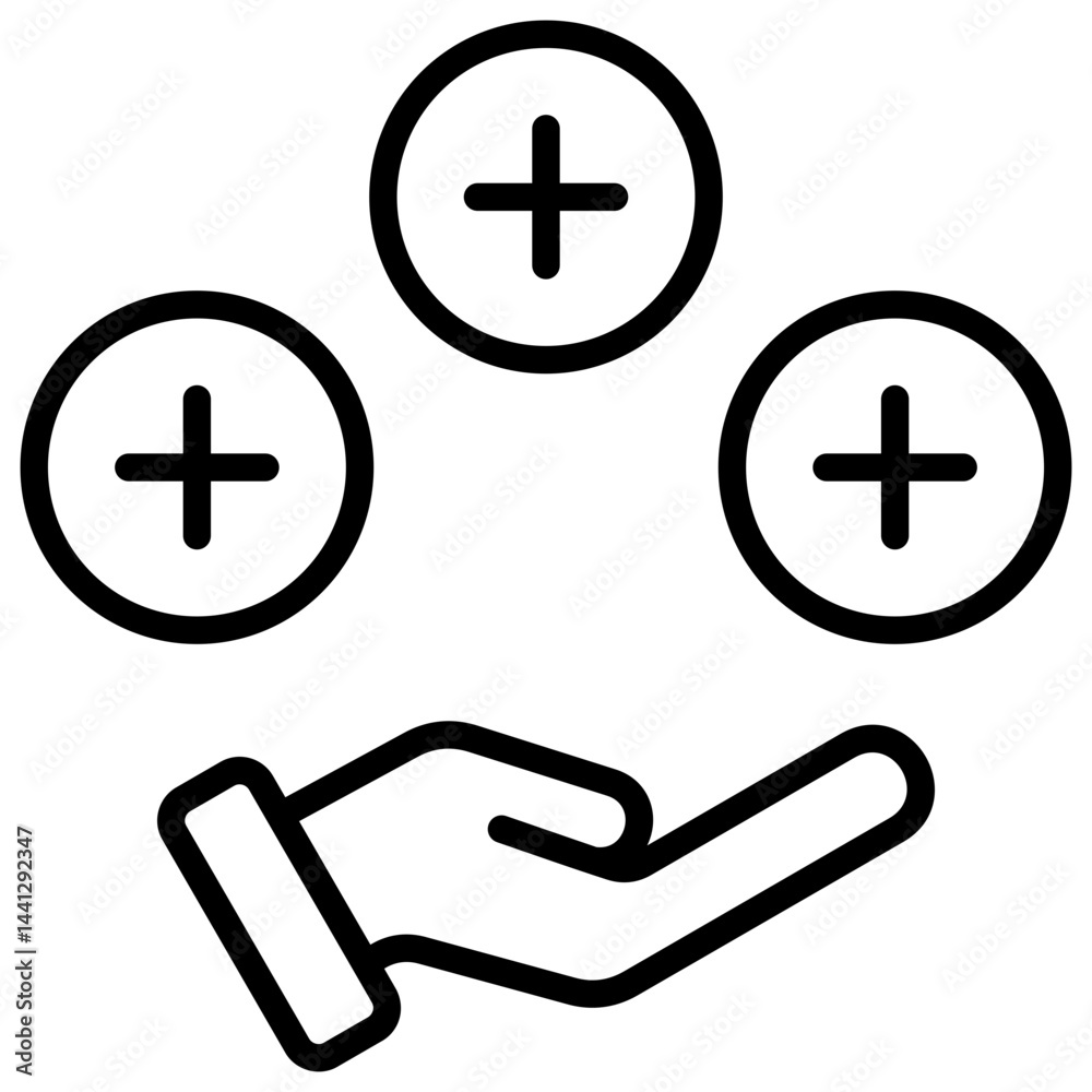 Obraz premium Benefit Outline Icon