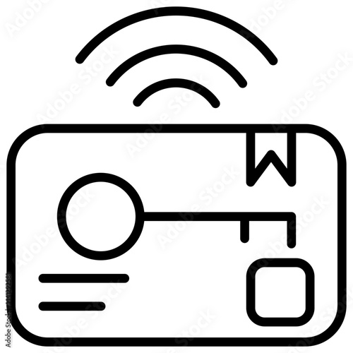 Access Card Outline Icon