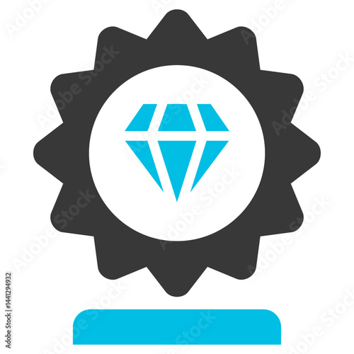 Luxury Glyph Blue Grey Icon