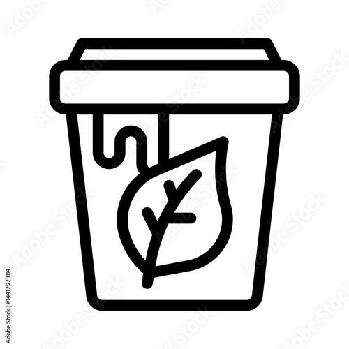 compost bin line icon