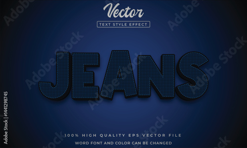 Jeans denim text effect