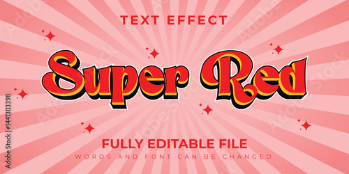 Super Red Text Effect Design