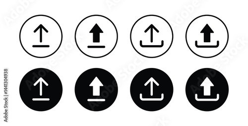 Upload icon set vector illustration
