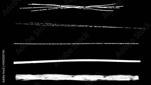 This clip features 22 animated scribbles, lines, and paper scratch elements for compositing in your videos or mixed media animations. Each element plays for three seconds, at 7 frames per second.