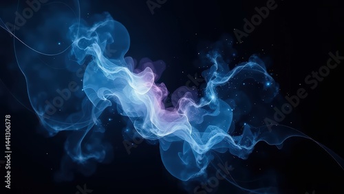 smoke on black background