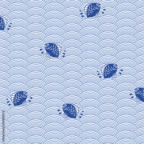 Designed with sea bream and infinite waves,