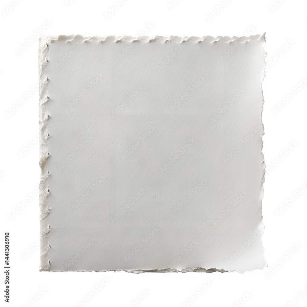 Obraz premium a piece of white paper with a rough on a transparent background