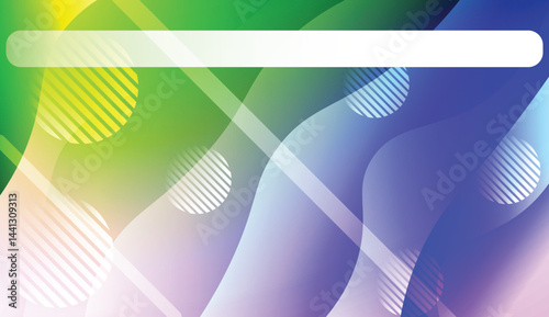 Wavy Background with Lines, Circle. For Cover Page, Landing Page, Banner. Vector Illustration